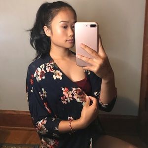 Navy Floral Cardigan 💐